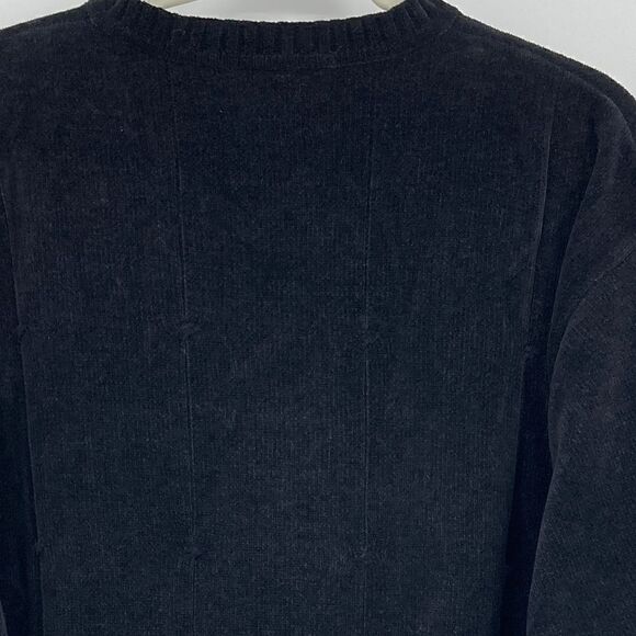 Tommy Bahama Cotton Velour Ribbed Men’s Pullover Size L Black Color - Picture 4 of 7